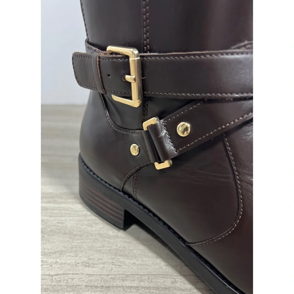 Bandolino Women’s Jiman Tall Leather Riding Brown Boots Size 6 New